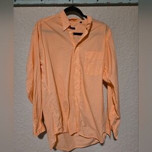 Burberry Orange Plaid Button Down